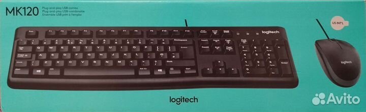 Беспроводная клавиатура и мышь logitech