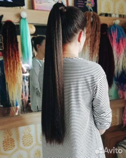 Хвост на резинке/афрохвост/волосы