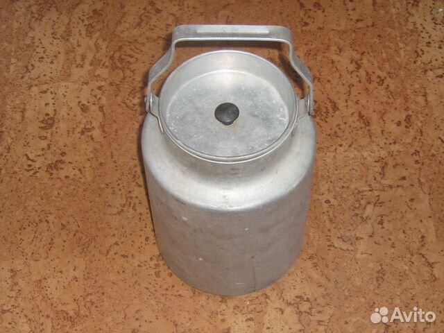 Бидон алюминиевый СССР огромный люкс 15 литров