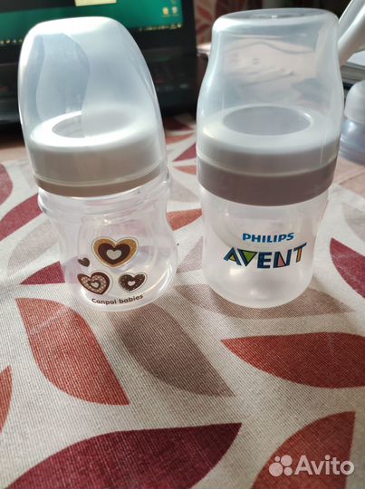 Avent молокоотсос ручной с контейнерами