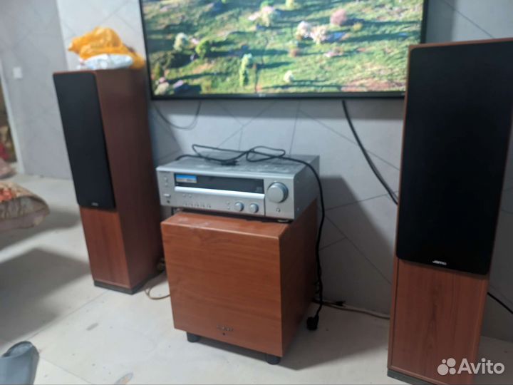 Колонки jamo 5.1 сабвуфер и усилитель kenwood