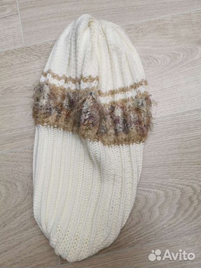 Шапка вязаная и шарф