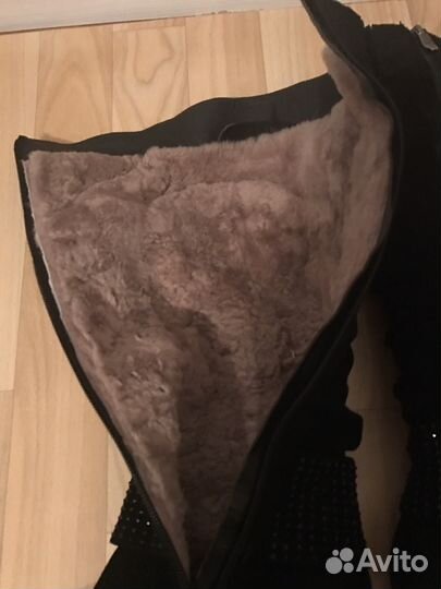 Замшевые сапоги