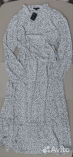 Платье белое в горох 50 р Esmara