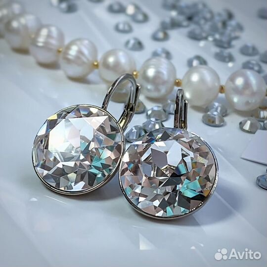 Серьги-бриллианты с кристаллами Swarovski
