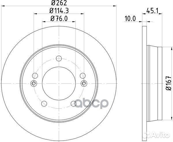 Диск тормозной зад ND6061K nisshinbo
