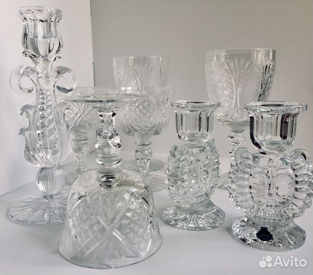 Хрусталь Бокалы Кружки Подсвечники