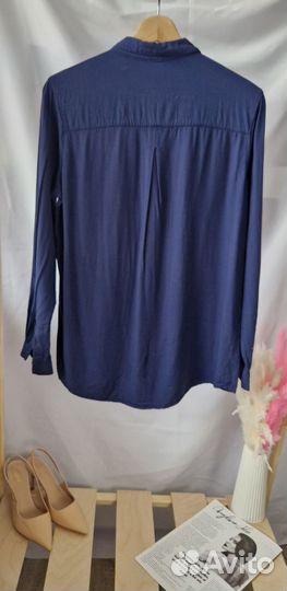 Рубашка женская синяя