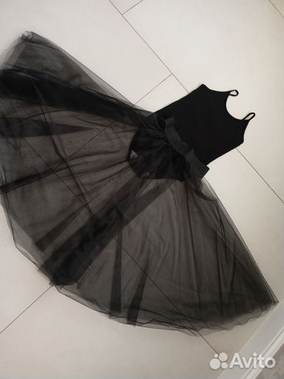 Комплект:купальник хлопковый с юбкой из фатина