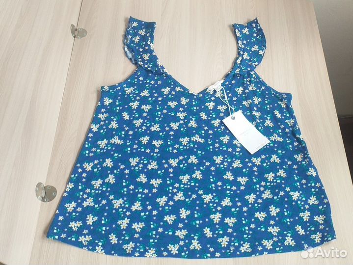 Майка топ синий и красный