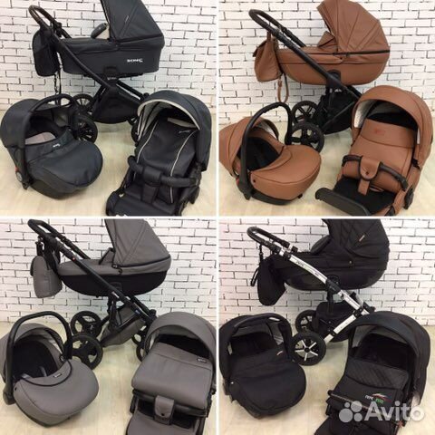 Премиальные коляски эко-кожа