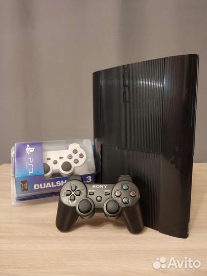 Sony PS3 super slim / 63 игры / 500gb /HEN/ 2 джоя