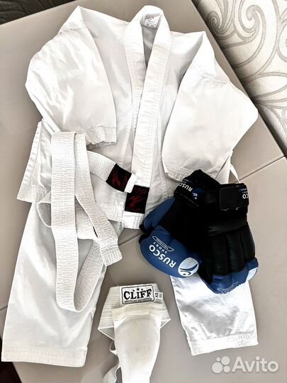 Куртка самбовка, перчатки, накладки, ракушка