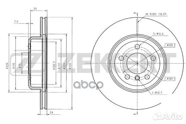 Диск торм. перед. BMW 5 (F10 F11) 10- bs-5916