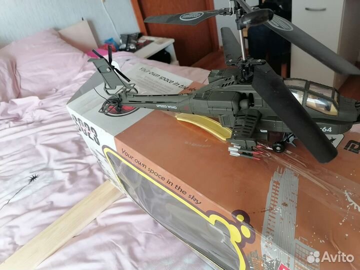 Вертолет Syma Apache AH-64 (S023G), 1:32, 40.6 см