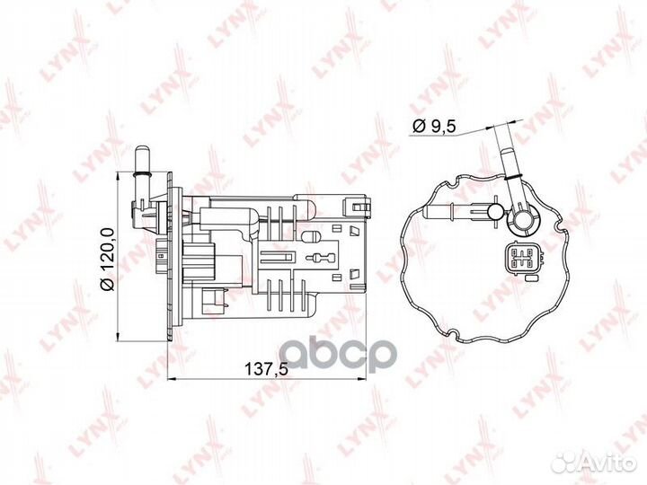 Фильтр топливный LF-967M lynxauto