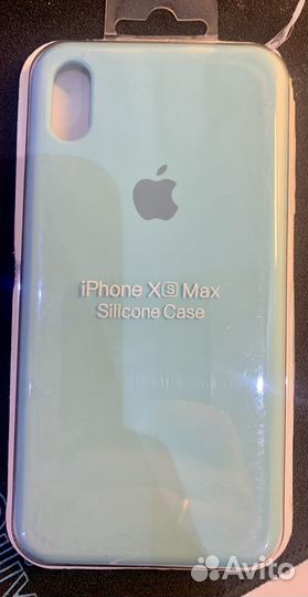 Чехол для iPhone xs max качественный светло- бирюз