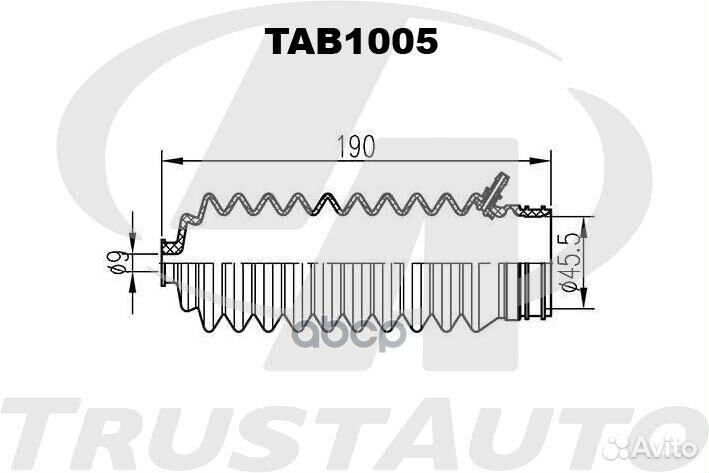 Пыльник рулевой рейки (TA); TAB1005
