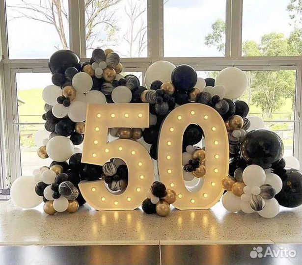 Цифры с лампочками