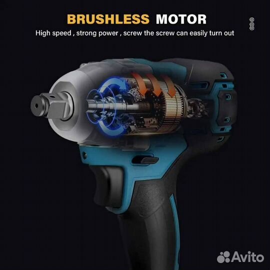 Гайковерт ударный аккумуляторный 21V безщеточный