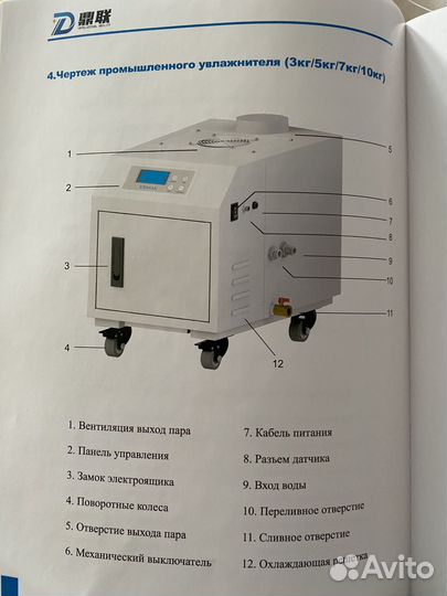 Ультразвуковой промышленный увлажнитель