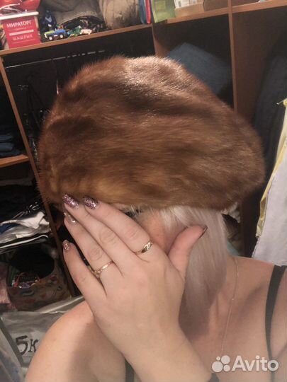 Берет норка рыжая