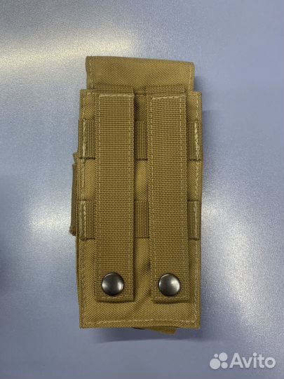 Подсумок под 2 магазина ак wartech койот