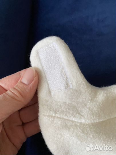 Шерстяная шапка шлем для 6-8 мес на липучках