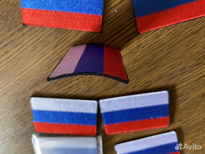 Флаг России нашивка РФ триколор на одежду патч