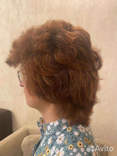 Парик женский короткий, искусственный, б/у