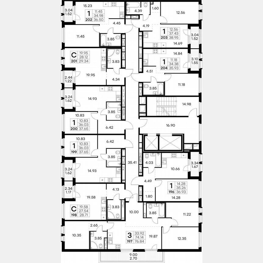 1-к. квартира, 37,7 м², 7/15 эт.