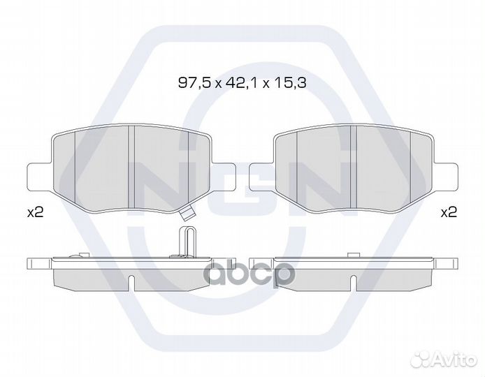Колодки тормозные дисковые керамические зад
