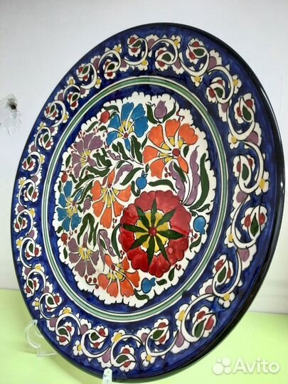 Тарелка ляган керамическая узбекская