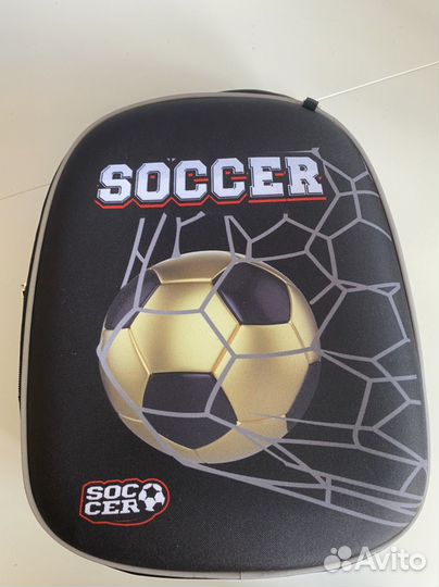 Рюкзак школьный чёрный футбольный мяч