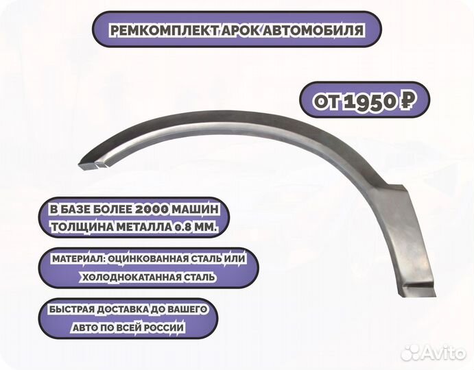 Ремонтные арки (ремкомплект) на автомобиль