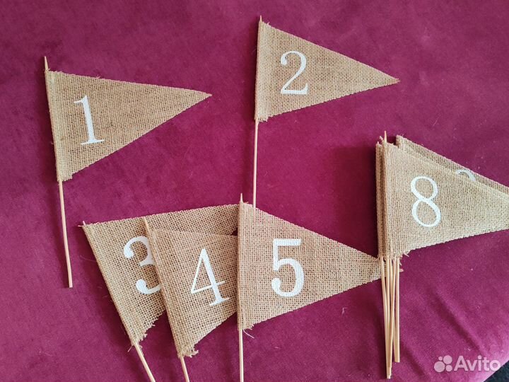 Номерки на столы 1-10