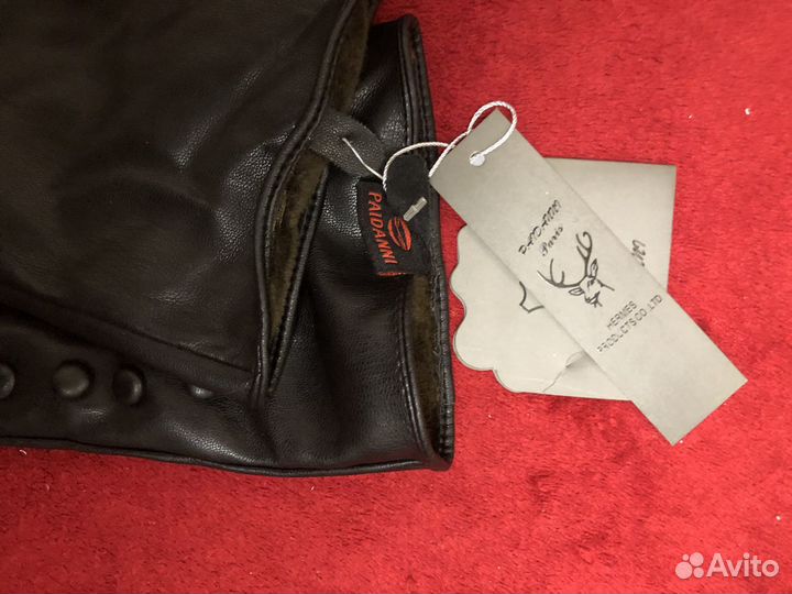 Высокие перчатки из натуральной кожи