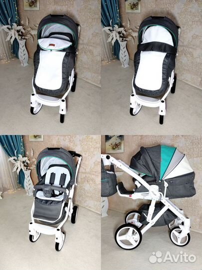 Шикарная коляска Adamex Barletta New 3в1/2в1