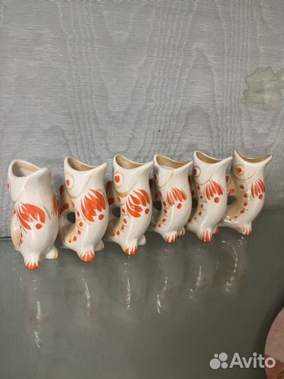 Фарфоровые стопки Рыбки