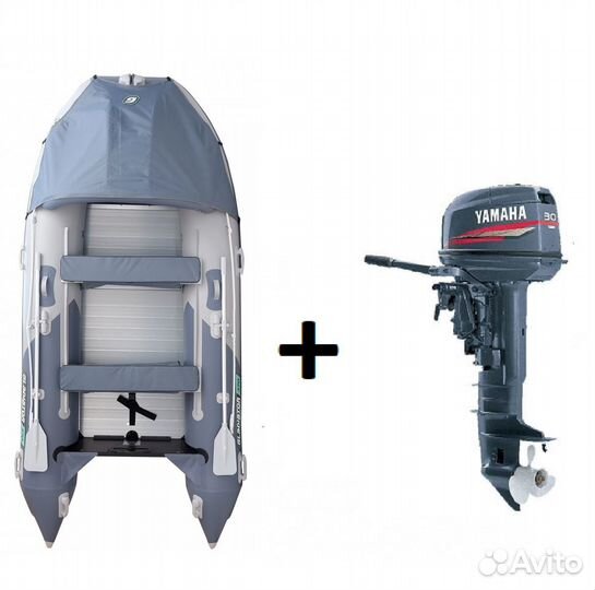 Мотор Yamaha 30H + Лодка Gladiator C 370 AL