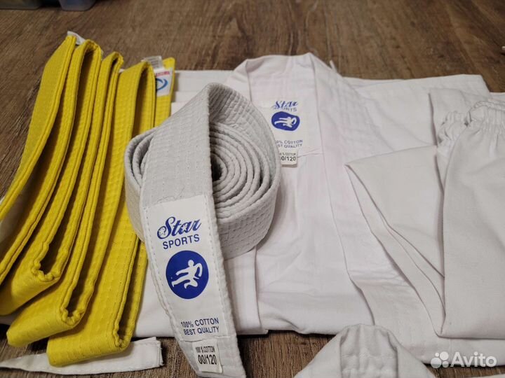 Форма для карате 110, 120 р-р, футы, накладки