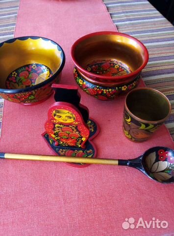 Посуда деревянная Хохлома