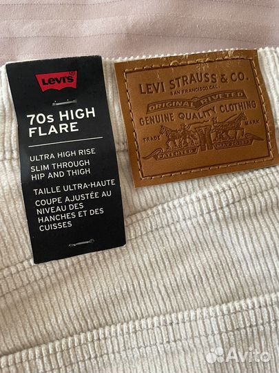 Вельветовые джинсы Levis новые р. 48