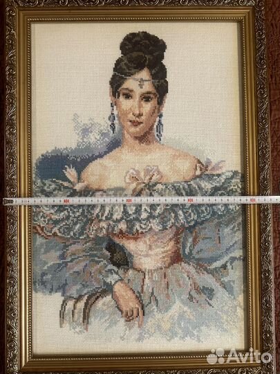 Наталья Гончарова картина вышитая крестиком -43/63
