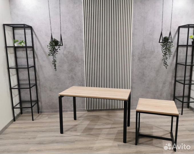 Стол офисный на метал.каркасе в стиле лофт