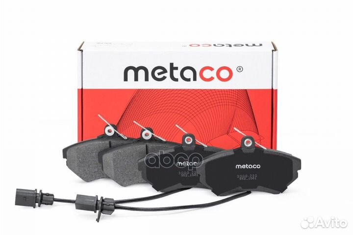 Колодки тормозные передние к-кт '3000-220 metaco