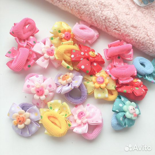 Бантики заколки резинки