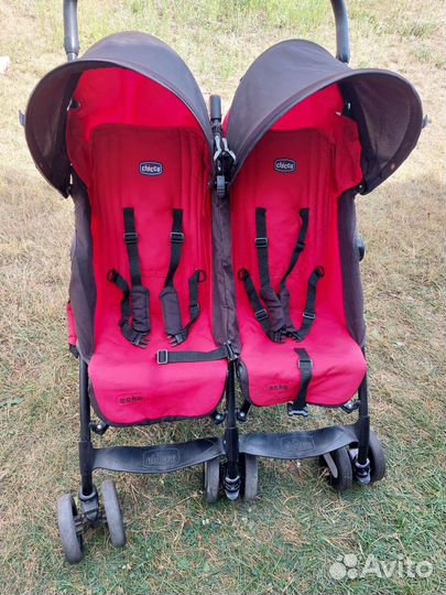 Коляска-трость chicco для двойни