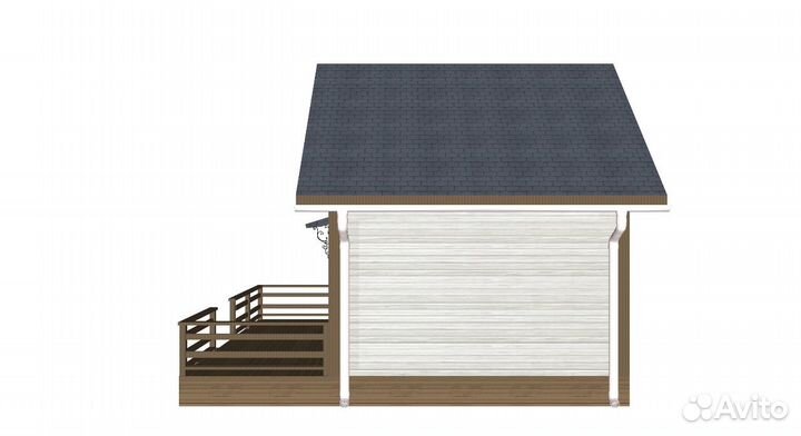 Домокомплект одноэтажного дома 40м2 из сип-панелей