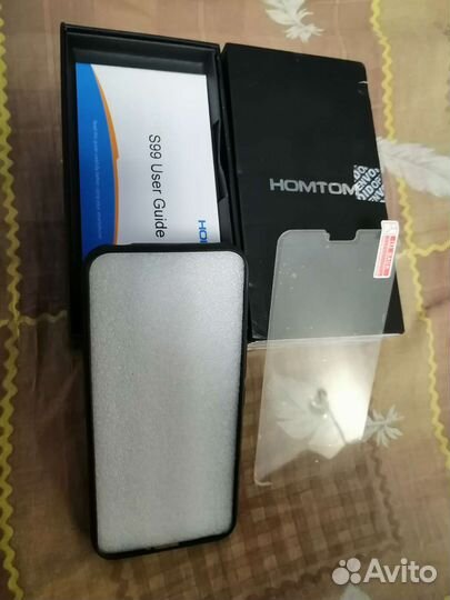 Защитное стекло и чехол для homtom S99